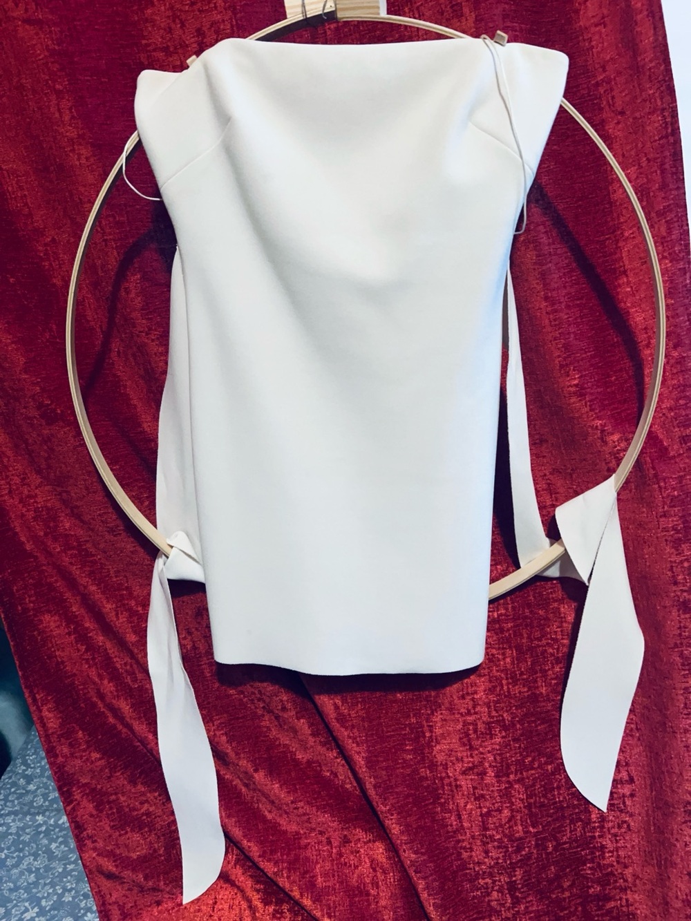 Bec And Bridge Ivory Tie Waist Mini Dress Thick/Stretchy/Soft
